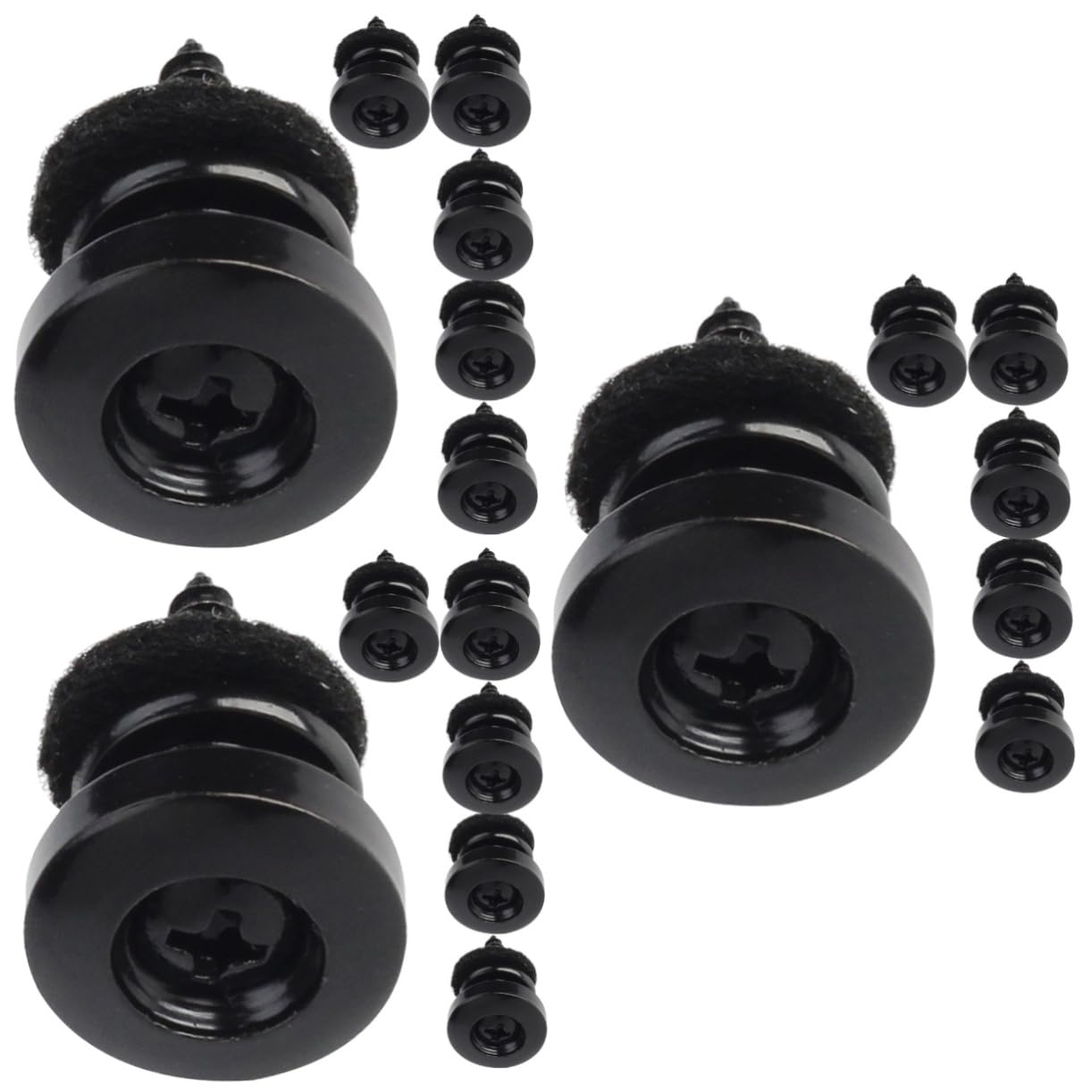 NULYLU 3sets Strap Locks Electric Guitar Guitar Strap Locks Pin Buckle 6pcs*3