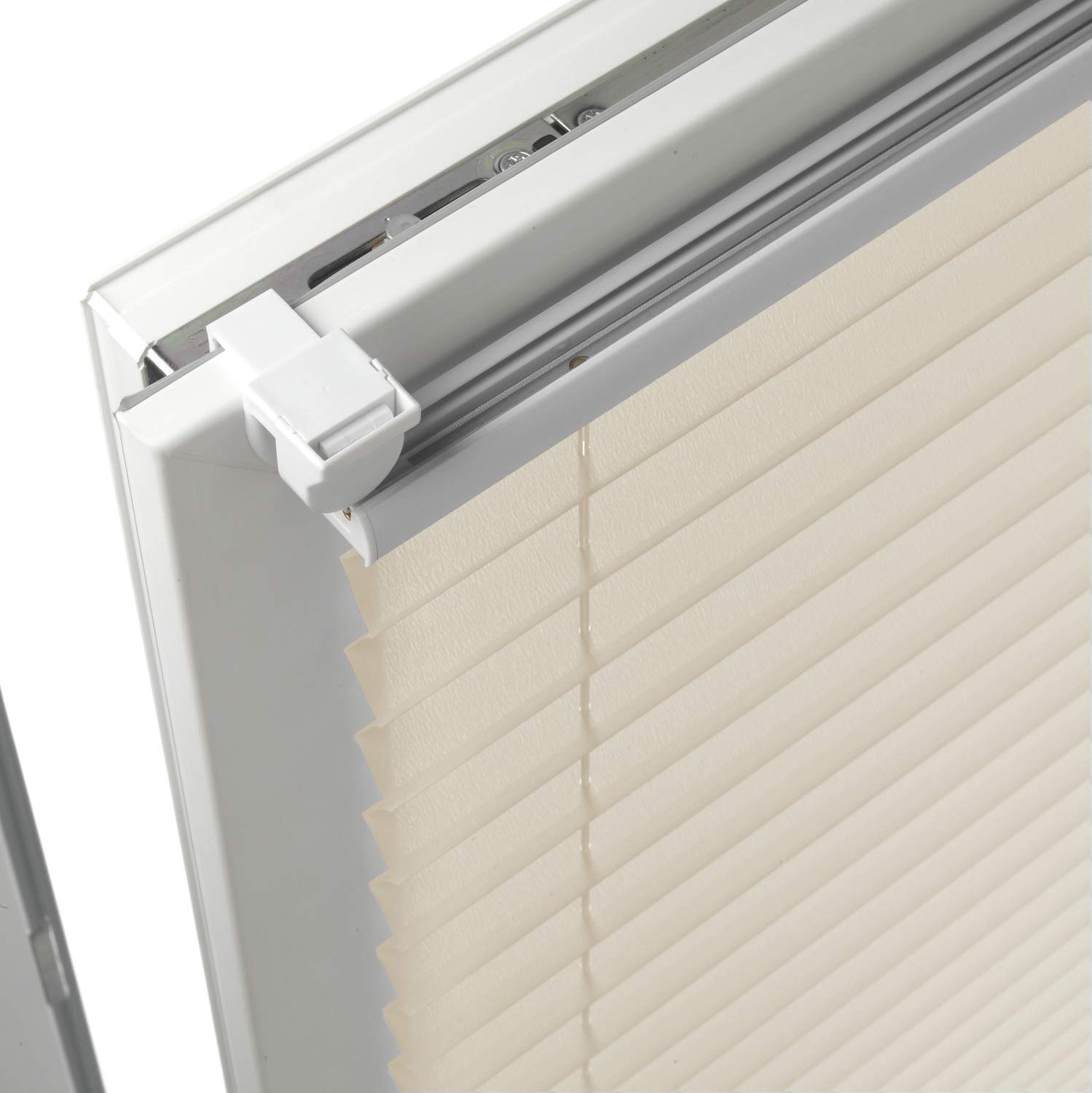 Deco Company Gardinia Store Enrouleur à Clipser ou à Coller - Store de Jour - Opaque - Kit de Montage Inclus - Single Clamp - Blanc - 40 x 150 cm (LxH)