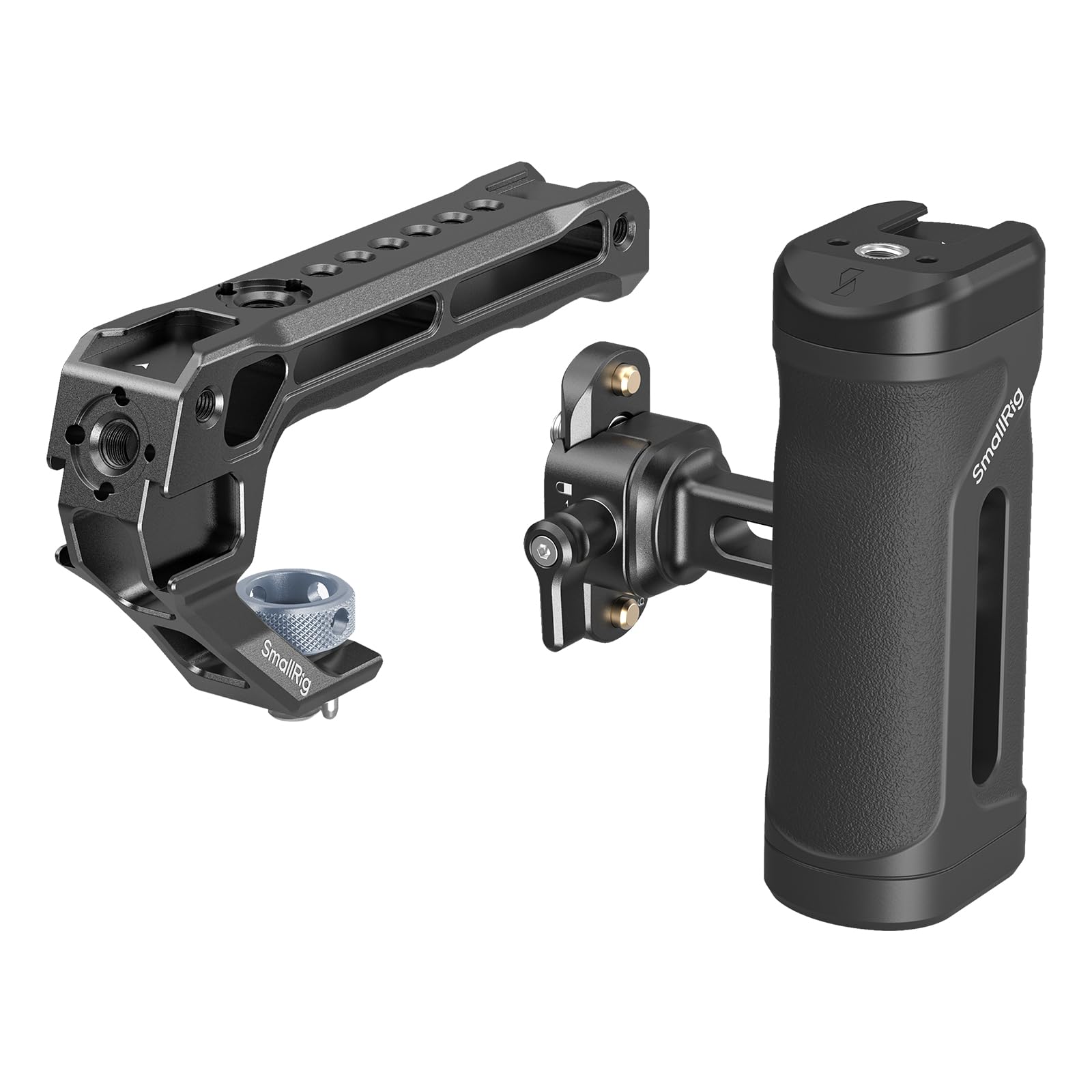 SMALLRIG Kit de Mini-Poignées Latérales et Supérieures pour Cage de Caméra, Poignée Ergonomique pour Gaucher ou Droitier, Réglable en Hauteur (30 mm) - 5949