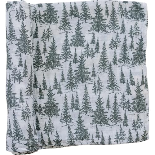 Image of Mebie Baby Forest Muslin Swaddle, Modern and Neutral Blanket for Baby Girl or Boy, 0-3 Month, Comfy Wrap
