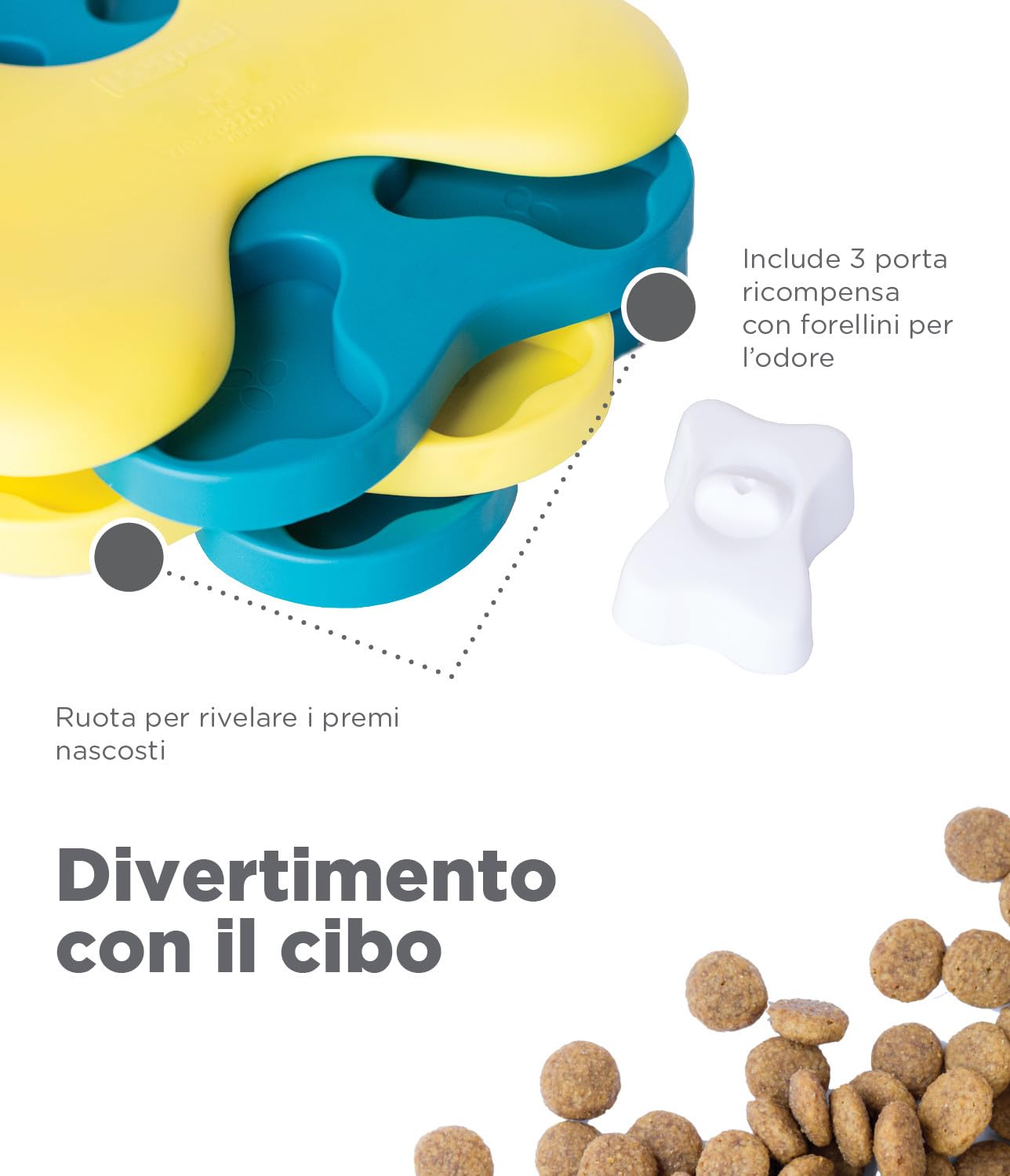 Nina Ottosson Outward Hound Dog Tornado interattivo rompicapo erogatore ricompense per cani