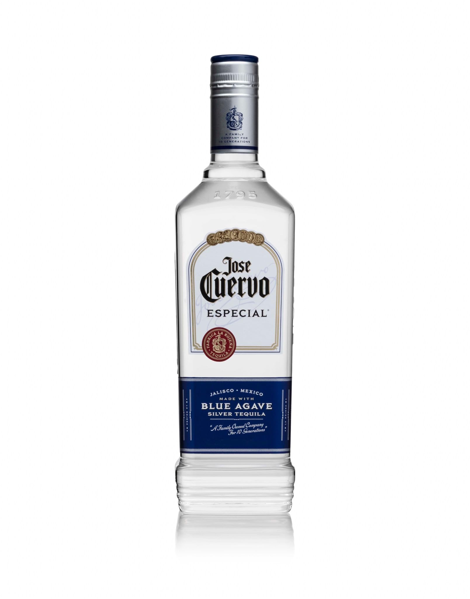 Jose Cuervo Especial Silver Tequila 35% ABV 1L | Smooth | Crisp Blue Agave, Citrus & Pepper Notes | For Margaritas, Palomas & Cocktails