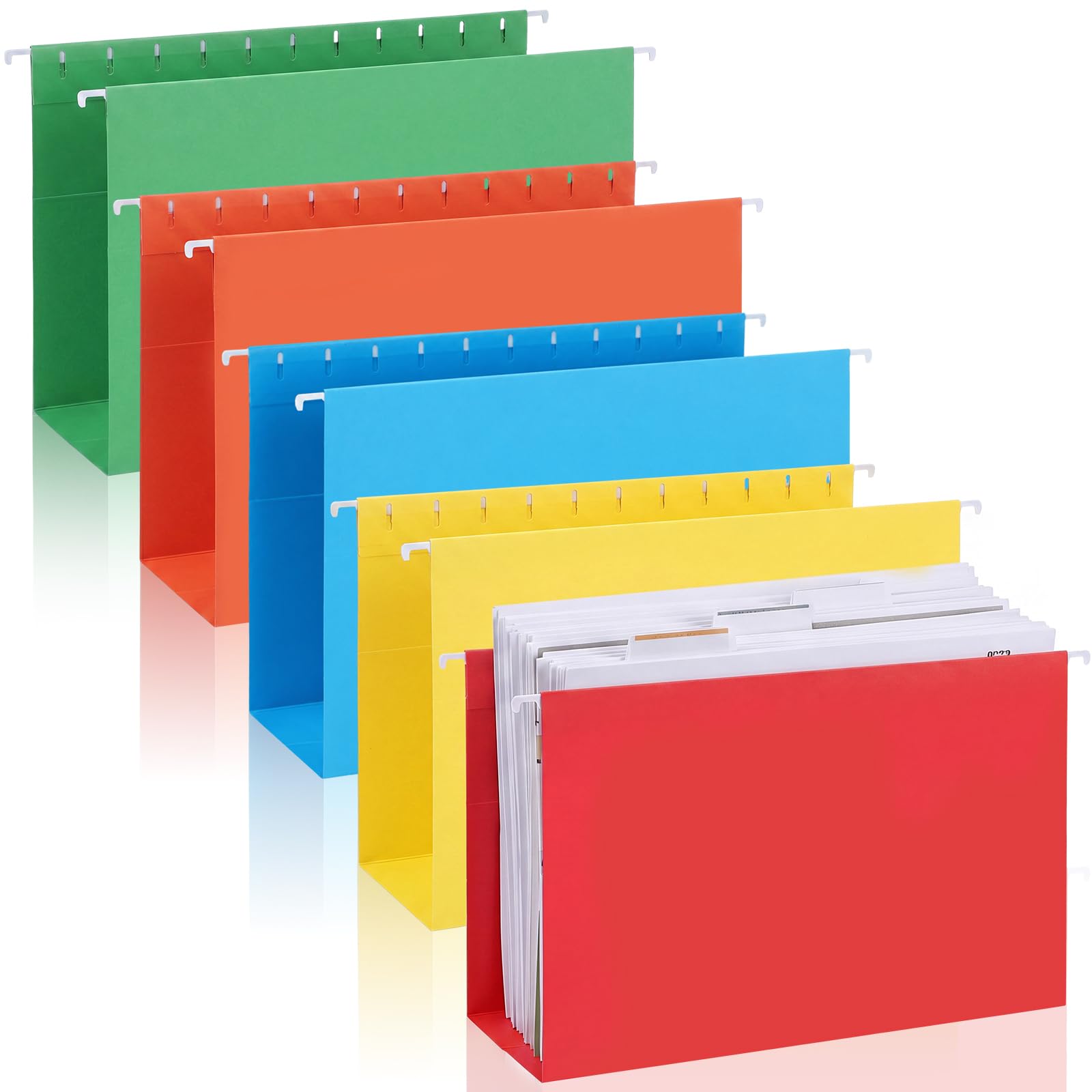 25 Pack Extra Capacity Hanging File Folders 4 Inch Expansion