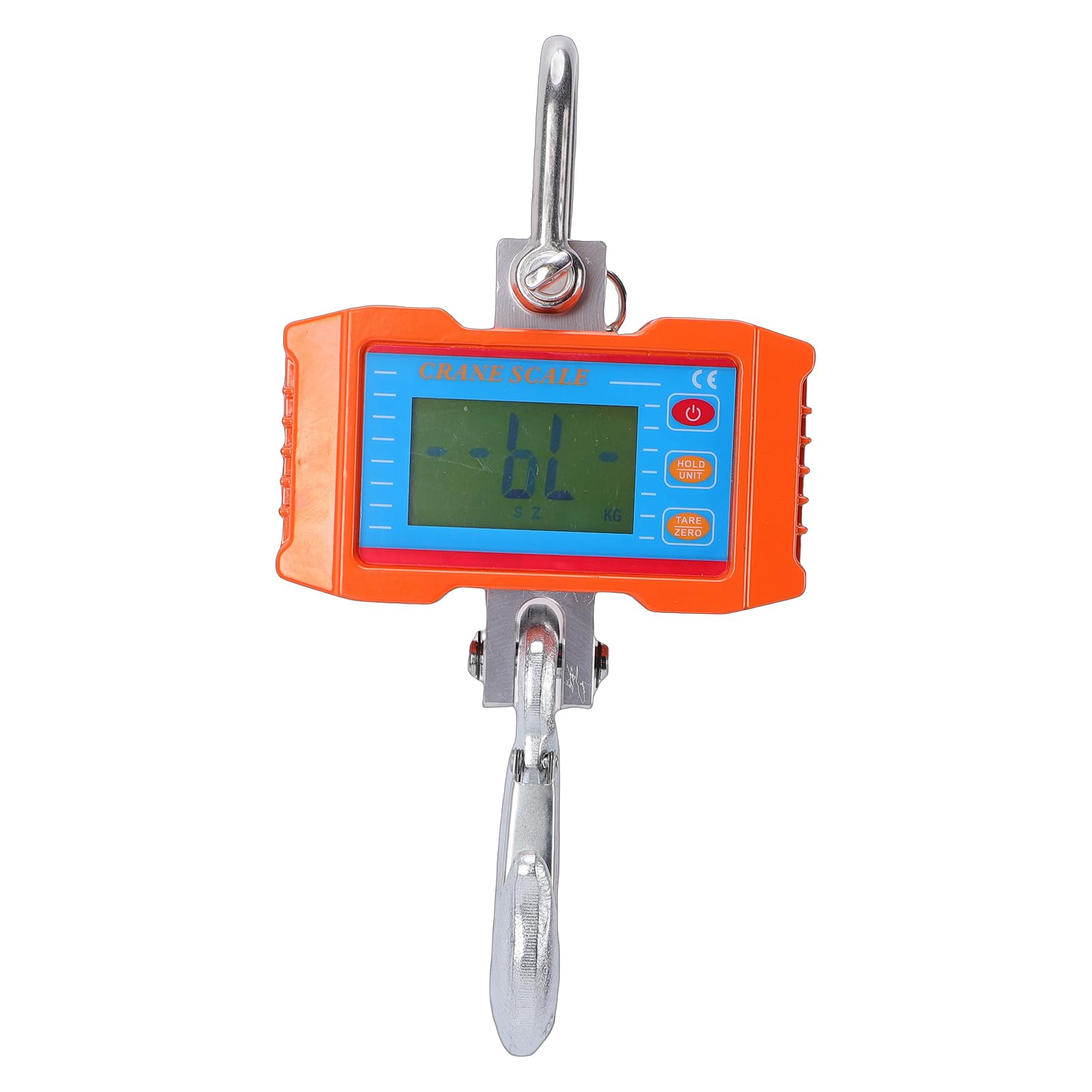Báscula Colgante Digital, Báscula de Grúa de 1000kg, Retroiluminación LCD Resistente, Gancho Aleación Aluminio, Agricultura Industrial (1000 kg)