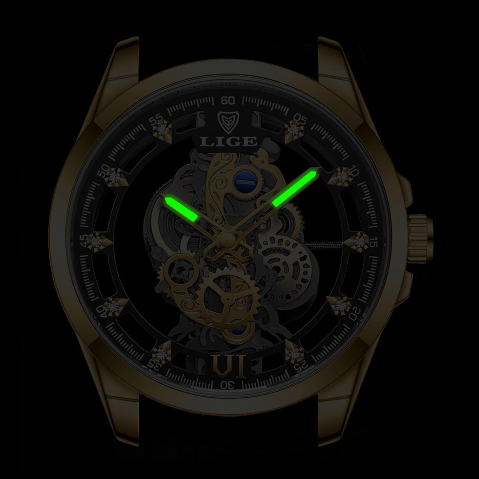 LIGE Orologio da uomo 3ATM impermeabile in acciaio inossidabile analogico al quarzo sportivo cronografo classico bracciale orologi,Regali per gli uomini