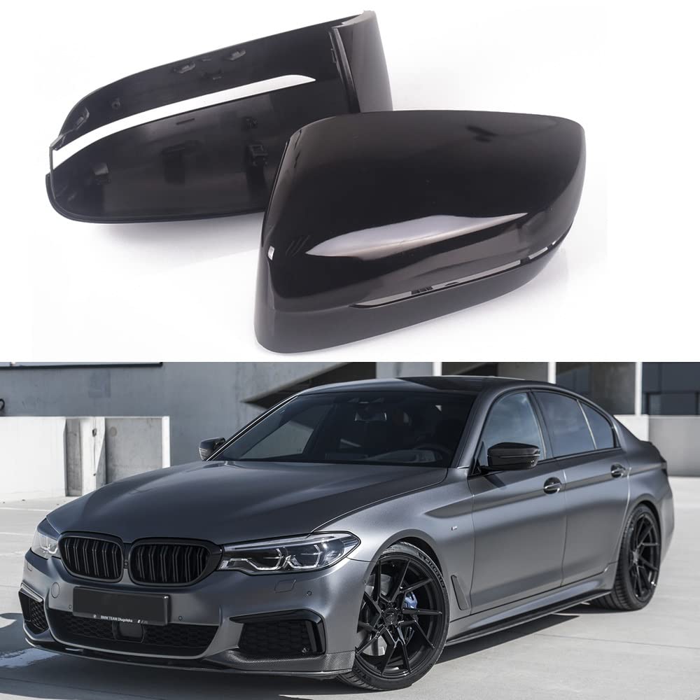 Nakładki na lusterka do BMW 3 5 7 G11 G20 G21 330i 330d 340i G30 G31 530d 530i 520d 525i G32 2019 2020 LHD Carbon osłona lusterka bocznego (kolor: czarny)