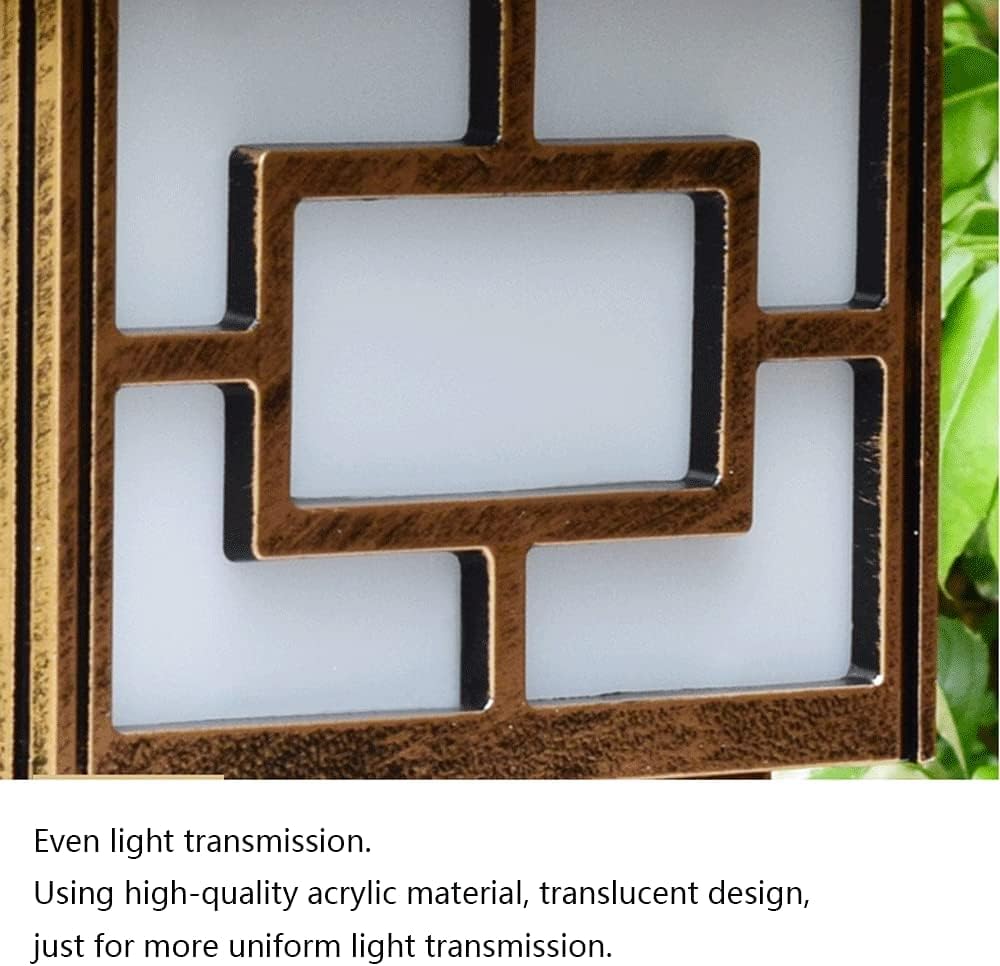 Solarne zewnętrzne wodoodporne lampy filarowe, lampy filarowe z cegły willowej, lampy ogrodowe na patio, płaskie lampy filarowe do ogrodu(Nero,25CM)