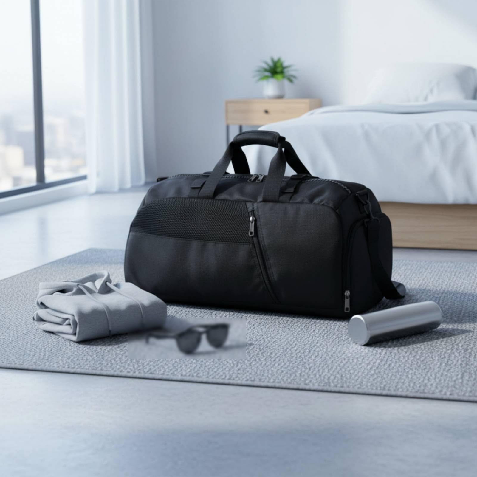 Waterproof Sports Pack Bag Gym Duffel Borsa Multifunzione Scomparto Scarpe Materiale Oxford Impermeabile Design Grande Capacità Adatto Allenamenti Trasporti Personali