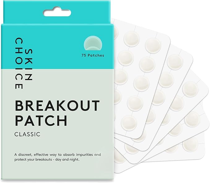 SKIN CHOICE Patch Brufoli – Breakout Pimple Patch Classic – Idrocolloidali Invisibili Cerotti Brufoli Viso, Vegano, Non Testato Sugli Animali, Cura Della Pelle Coreana (75 Cerotti)