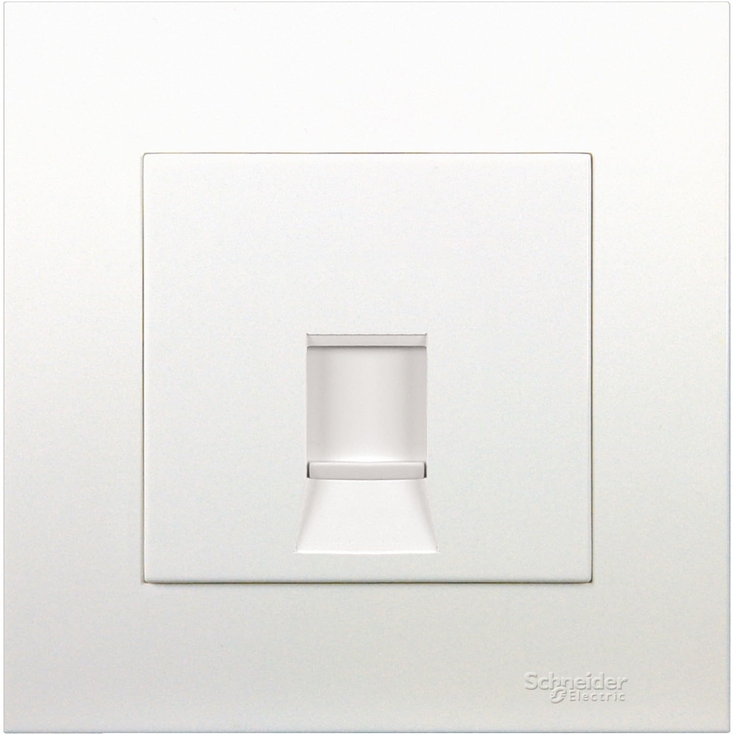 Schneider Electric1 Gang Wall Plate for Keystone Data Jack, Aluminium Silver