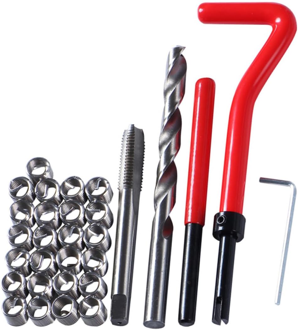 30pcs Thread Repair Insert Kit Durable Tools for Stripped Thread Repair Coiled Wire Inserts for Auto and Home Use Easy to Install and Practical