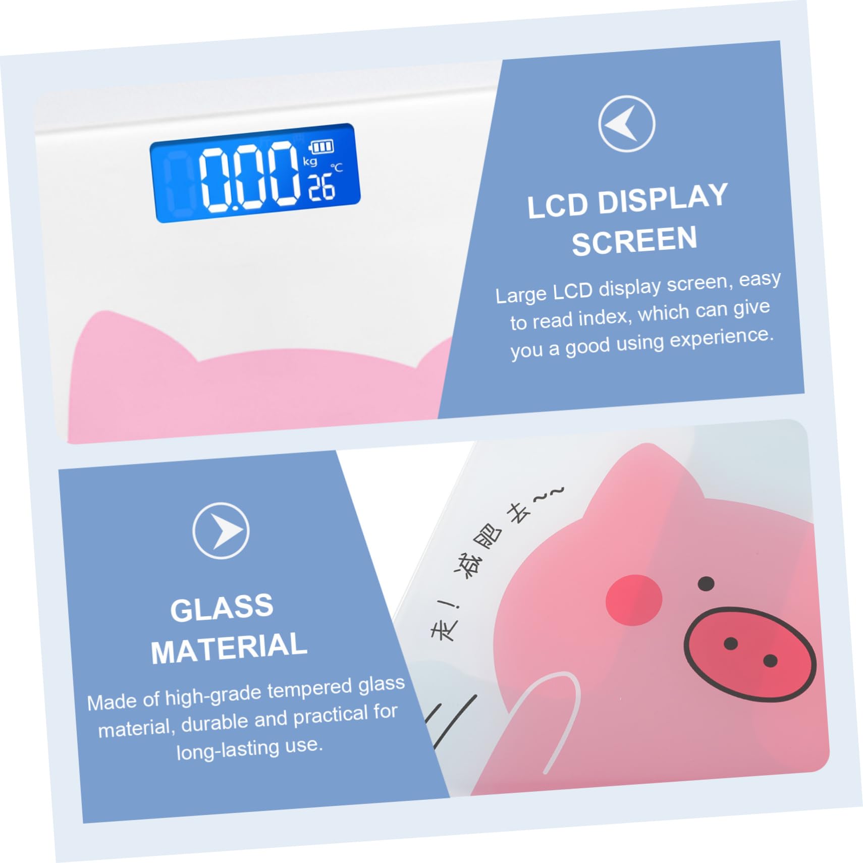 Báscula Corporal Automática Digital de Baño para Adultos | Cristal Templado, Batería Integrada, Chip de Alta Precisión y Gran Capacidad de Carga