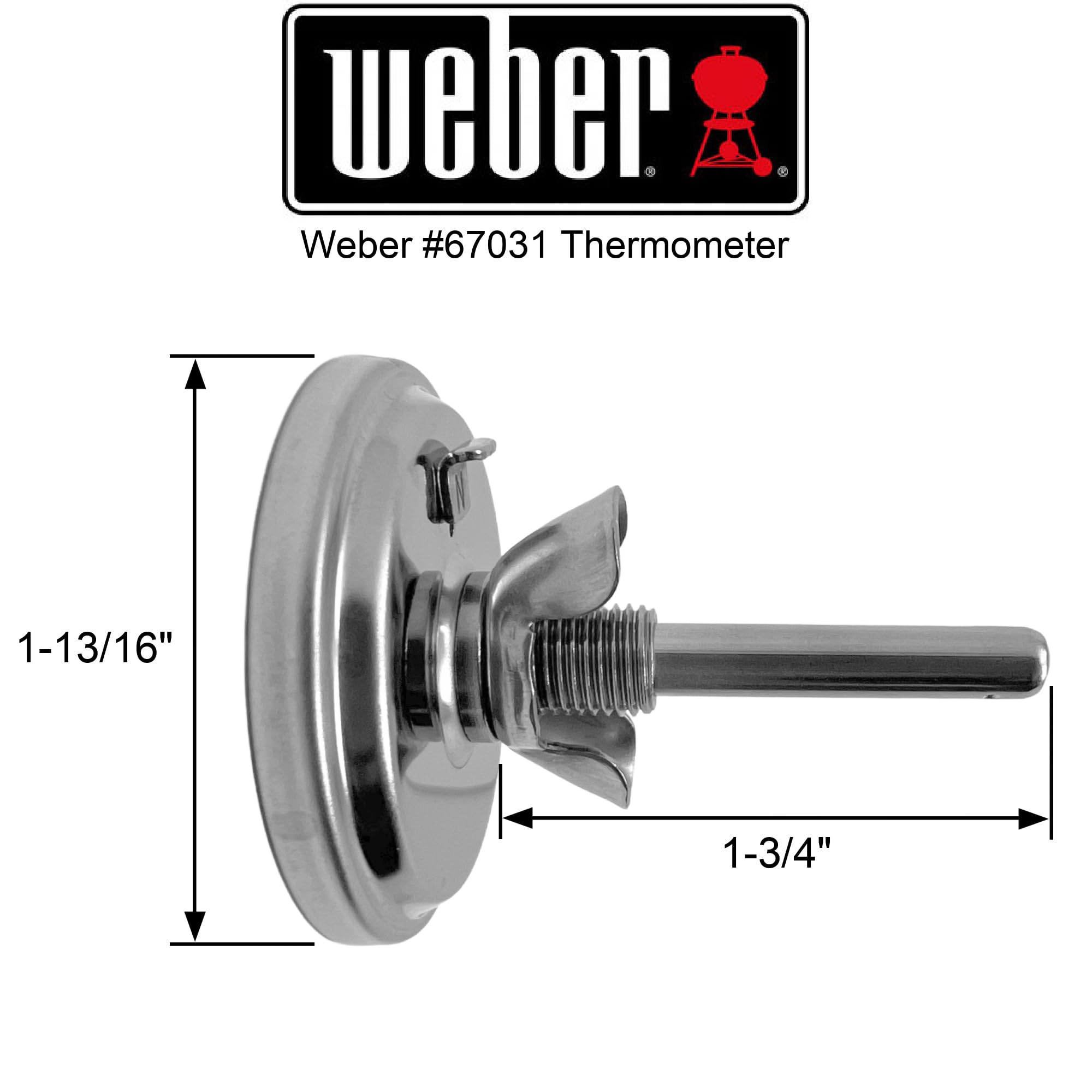 Weber 67031 Spirit II Thermometer 1-13/4" Diameter