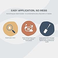 Vista 6 de Pintura de retoque de porcelana + electrodomésticos, blanco Nimbus, 1 oz, alto brillo, con botella de pincel para electrodomésticos