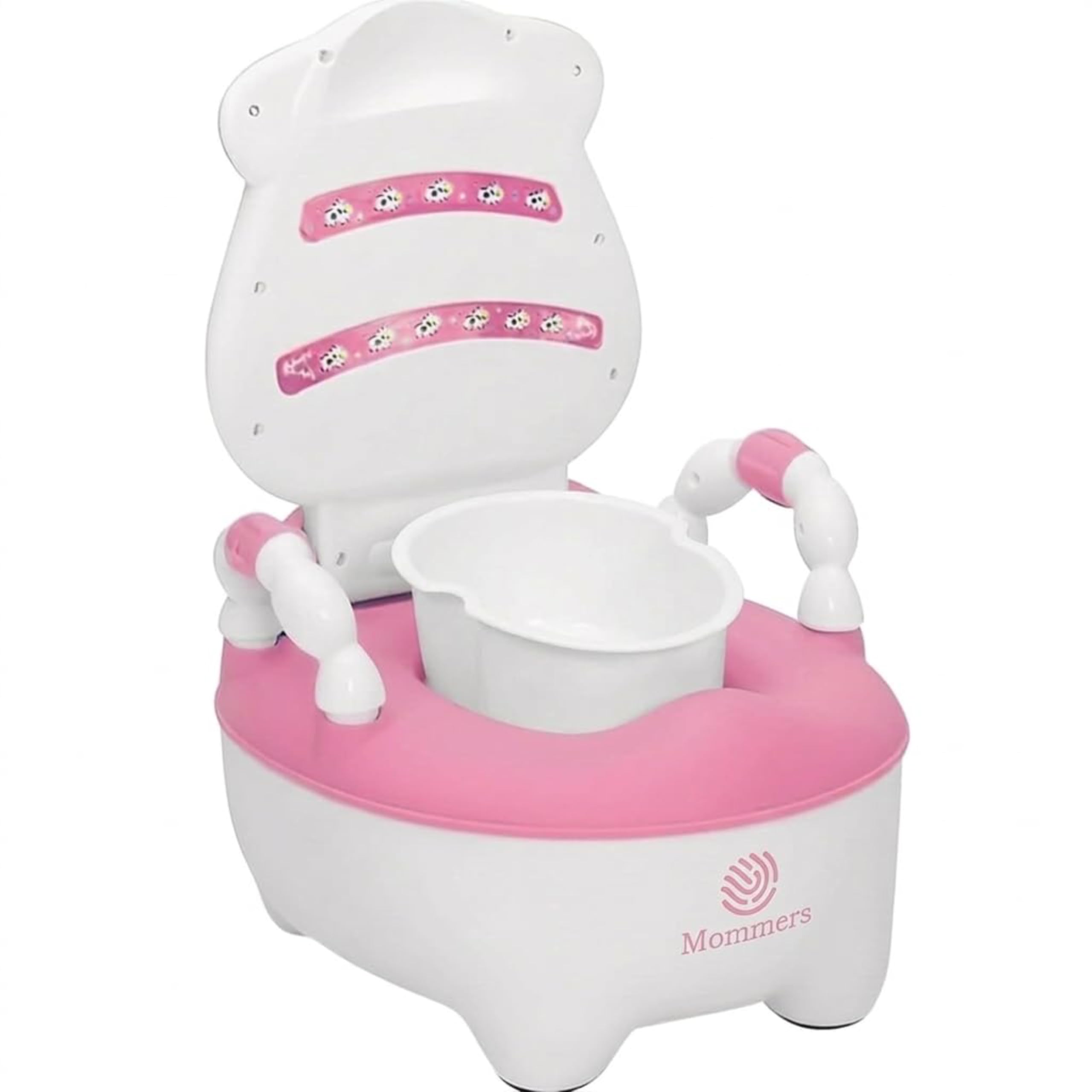 Mommers First Year Potty Training Toilet Seat - Floor Potty Trainer - Includes Detachable Bowl Toilet Seat and Kids Potty - Ages 12 Months and Up Pink, Plastic-image-22