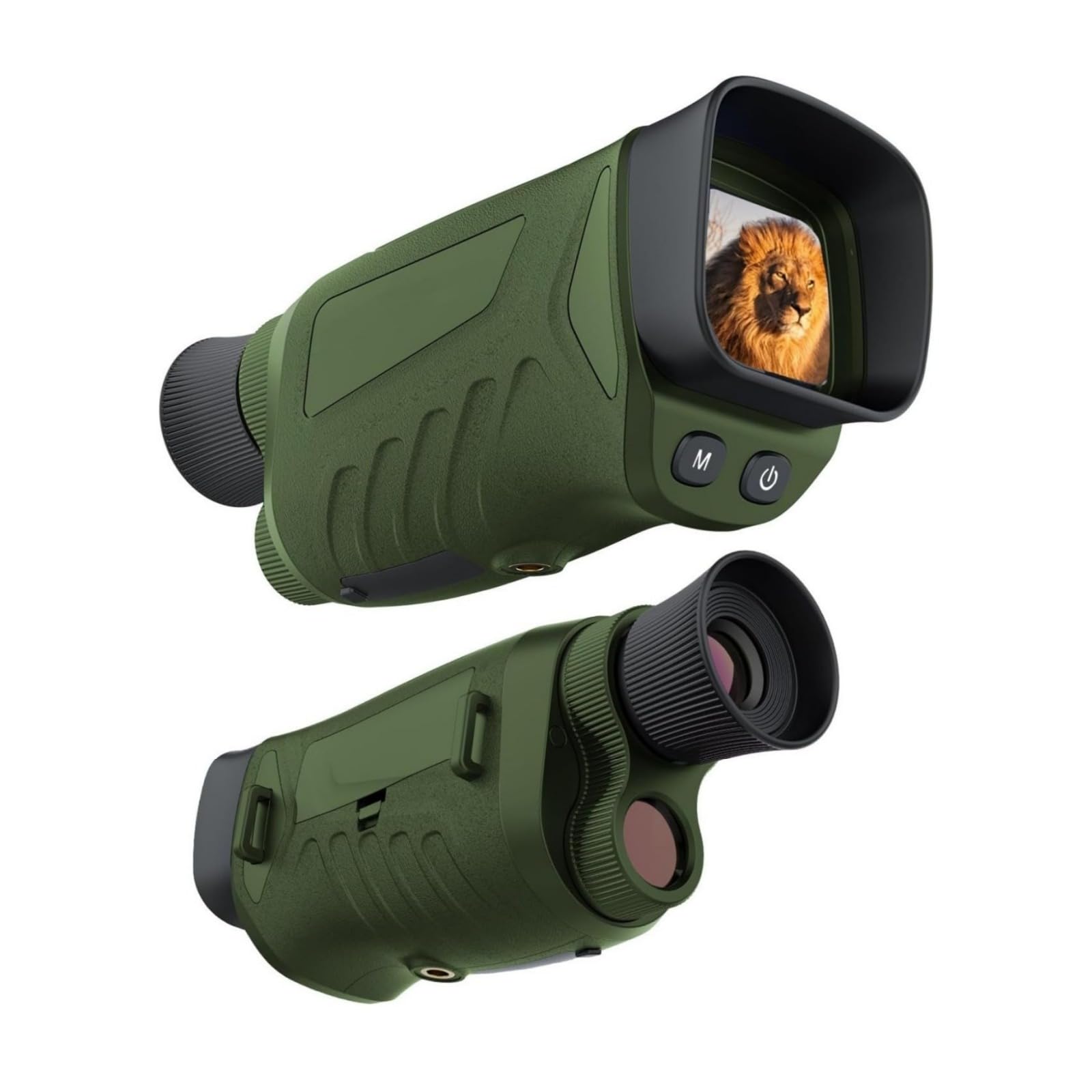 Camara Termica, Visor Nocturno, Telescopio portátil, Termico Monocular, 410m Rango de Detección, Camara Termografica Zoom, para Caza y Observación de Fauna 1 Tarjeta de Almacenamiento de 32 GB