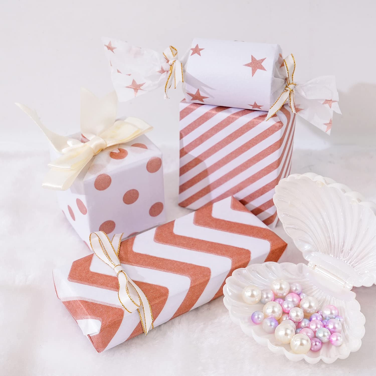 120 Blatt Seidenpapier Orange/Gelb 50x35cm - Geschenkpapier Für Basteln & Verpackung