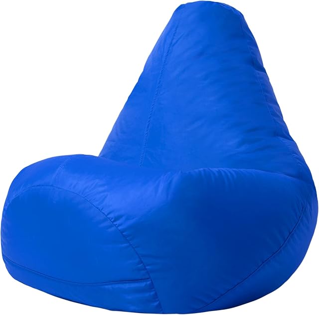 Bean Bag Bazaar Kids Gaming Chair, Blue, Large, Indoor Outdoor Bean Bags for Children, Bedroom, Living Room, Garden