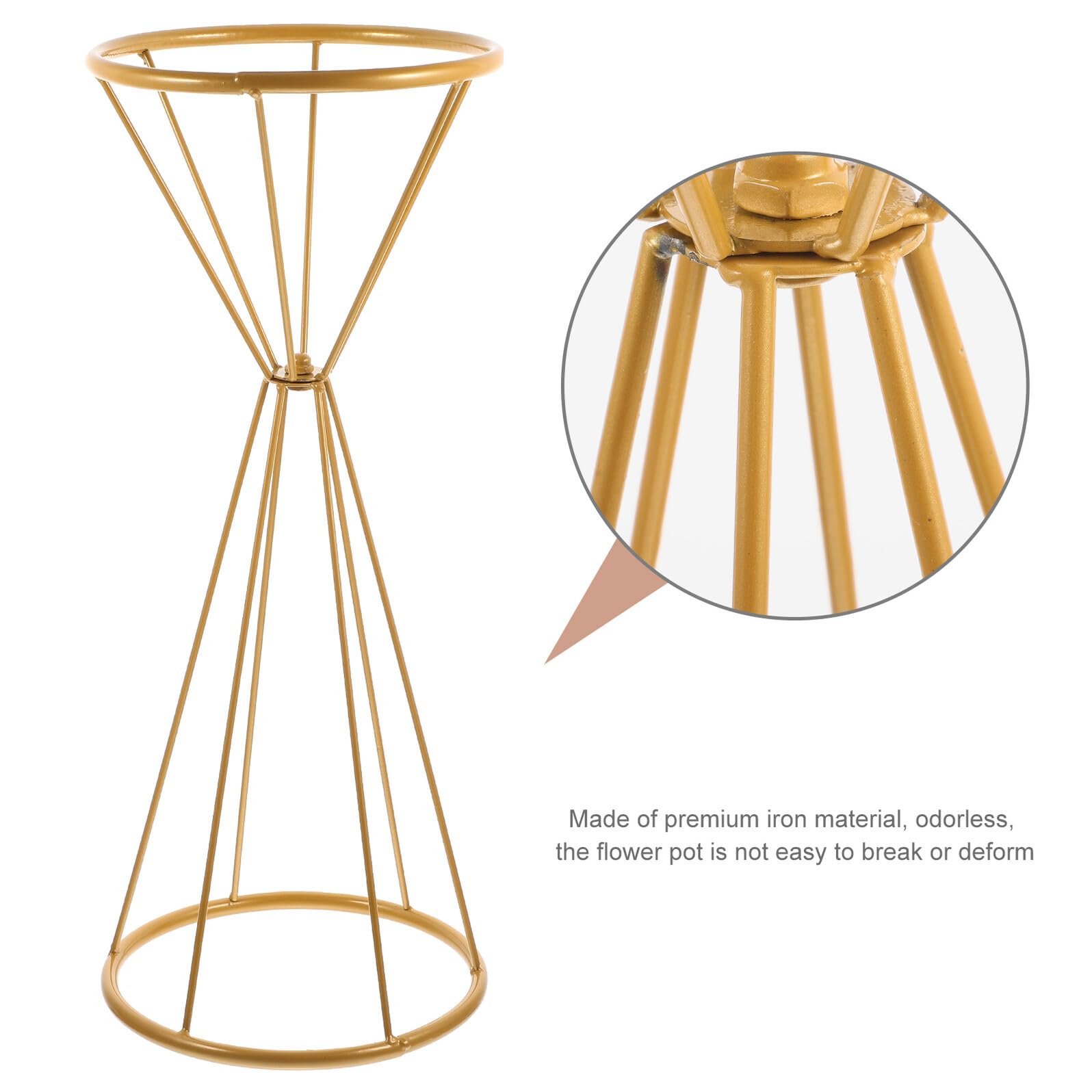 SHINEOFI Centrotavola Matrimonio in Metallo Vaso Cavo Decorativo Portafiori Delicato per Composizioni Floreali e Decorazioni Casa Eventi Cerimonie