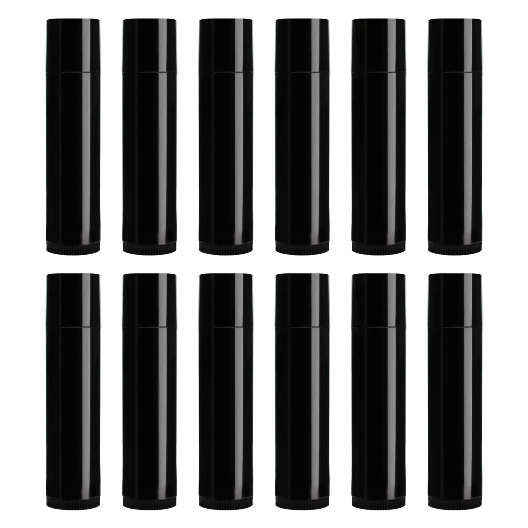 nsb herbals 5 Grams / 5 GM Empty Black Empty Chapstick / Lip Stick Tube Container For Lip Balm, Lipstick, Cosmetic & Makeup Use (Pack of 12)