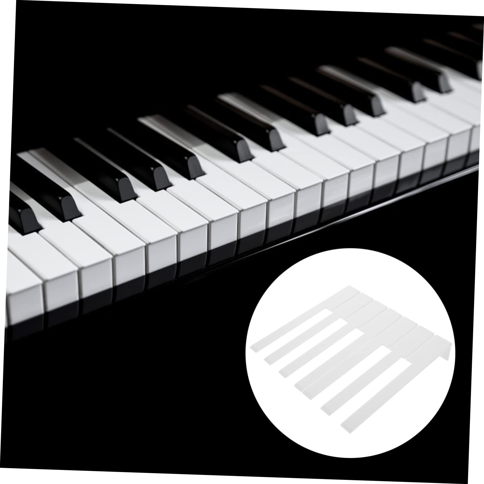 Kisangel Kit 52 Pezzi Tasti di Ricambio Pianola per Pianoforte Verticale in Acrilico Strumenti Riparazione Professionale e Uso Personale