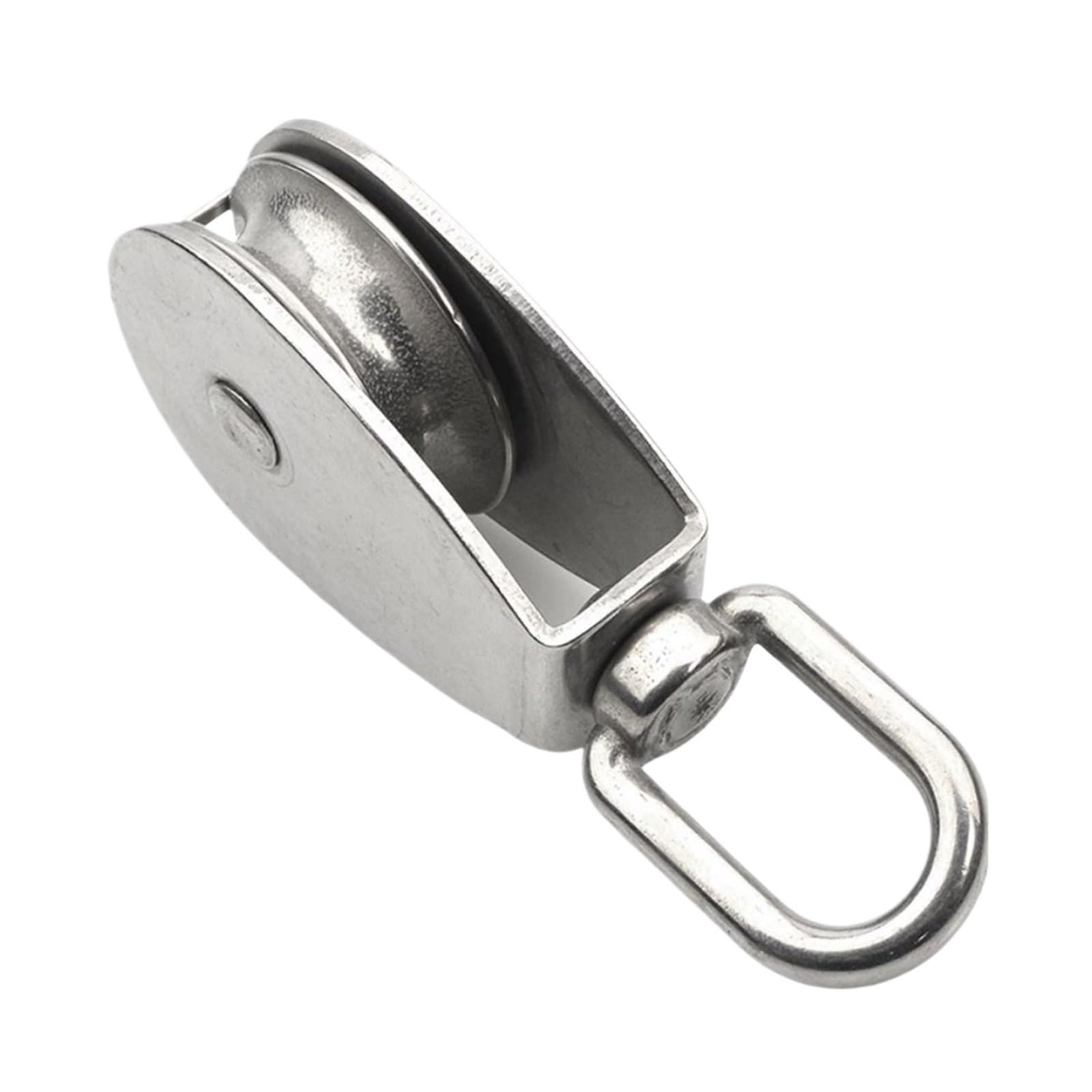 Polea de elevación de acero inoxidable, herramienta de polea de cuerda de doble rueda M15/M25 de 32 mm, equipo de elevación giratorio para elevación resistente