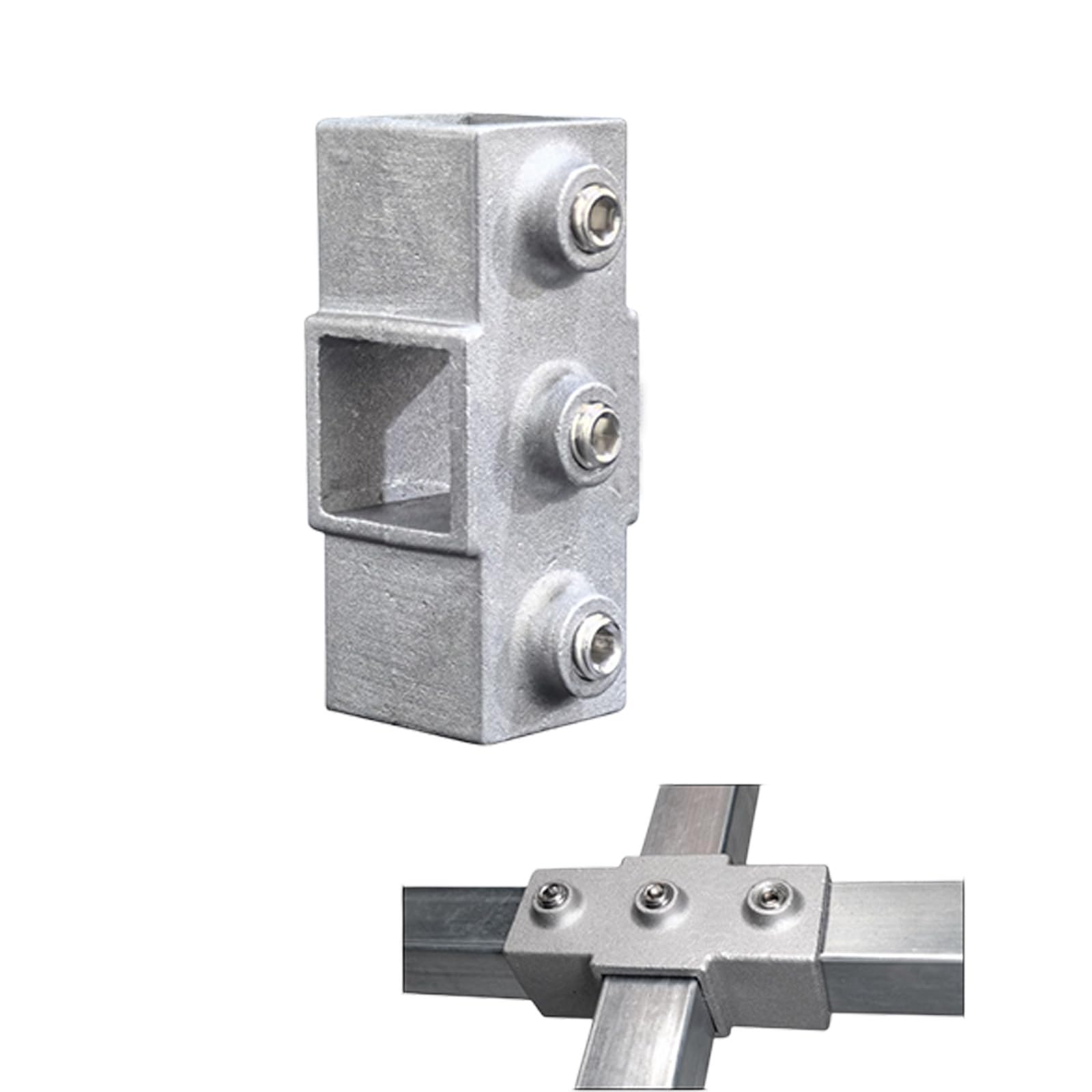 Aluminum Alloy Square Pipe Replacement Fastener Connector Structural Square Pipe Fixed Joint Storage Rack Connector