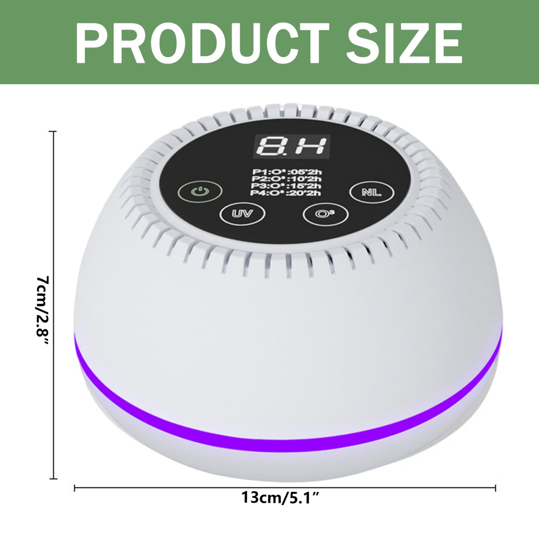 Purificador de Aire 3 en 1, 4 Modos de eliminación de olores con batería de 10000mAh para Mascotas, Humo, hogar, Armario, Inodoro, Coche, purificadores de Aire Blancos para el hogar