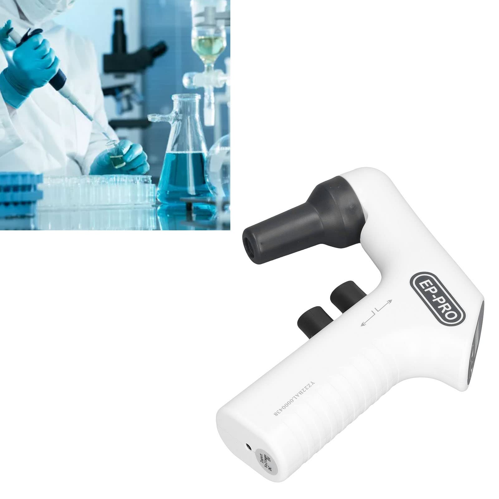 Contrôleur de Pipette électrique, Remplisseur de Pipette motorisé avec 6 Vitesses Réglables, 2 Systèmes de Drainage, écran LCD pour Laboratoire Chimique de Biologie, 0,1-100 Ml