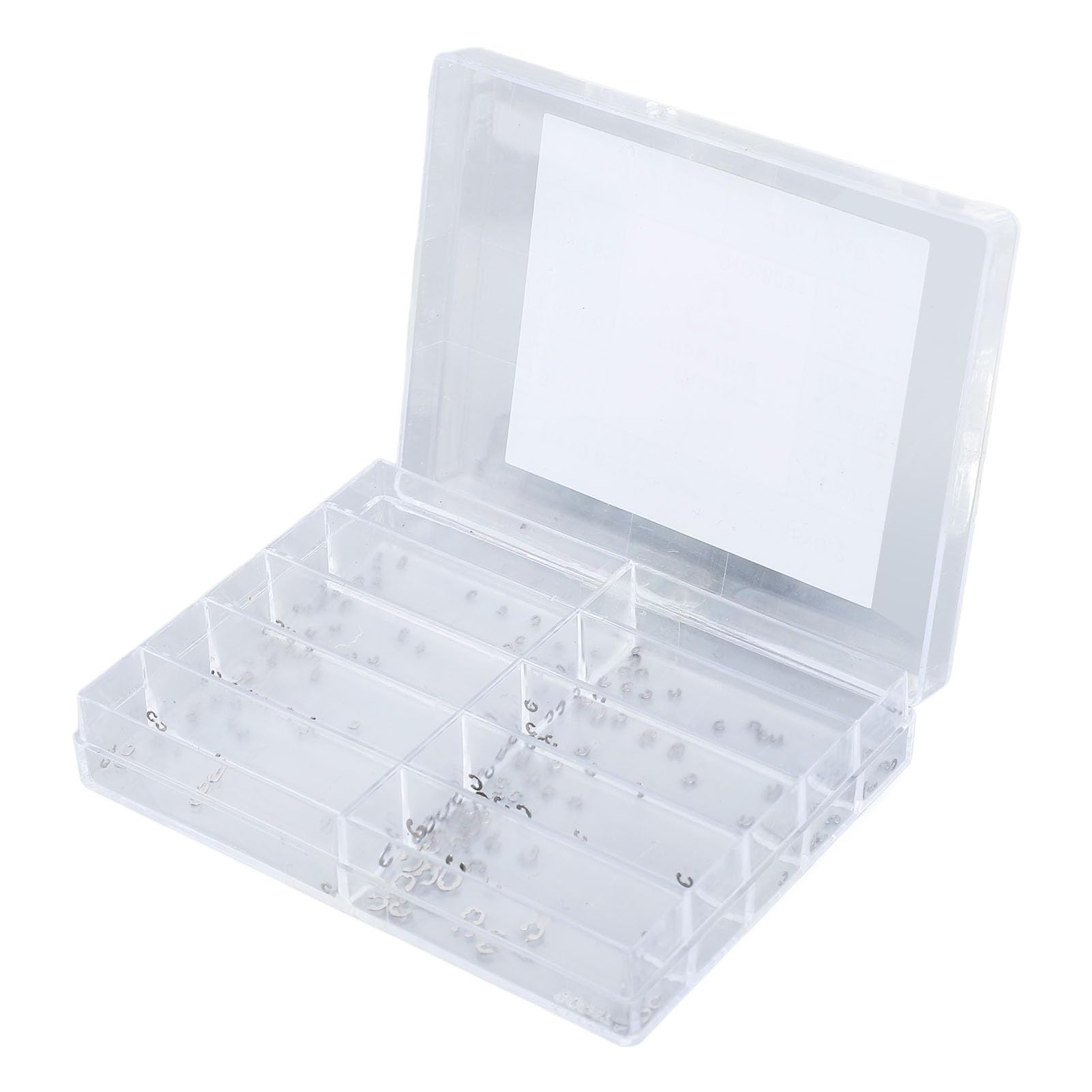 ZJchao 200pcs Metal Watch Pusher Button Snap Ring Assorted Sizes for Watch Repair, Stainless Steel Kit with 10 Sizes and 20 Pieces Each, Versatile Watch Clip Set for Watchmaker