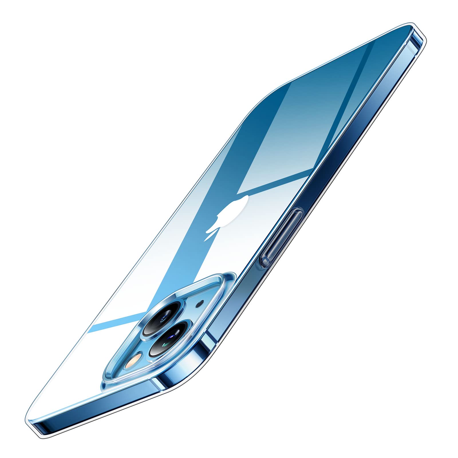 TORRAS Extrem Dünn für iPhone 15 Hülle 360 Grad Rundumschutz Stoßfeste Schutzhülle iPhone 15 Case Samtige Touch Stilvolle Aussehen Transparent