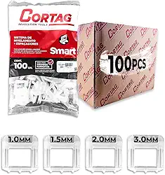 Espaçador Nivelador Smart Cortag 100 Peças Para Azulejos Pisos Revestimento Ferramenta de Construção Profissional 1.0mm, 1.5mm, 2.0mm e 3.0mm - (1.5MM | SMART)