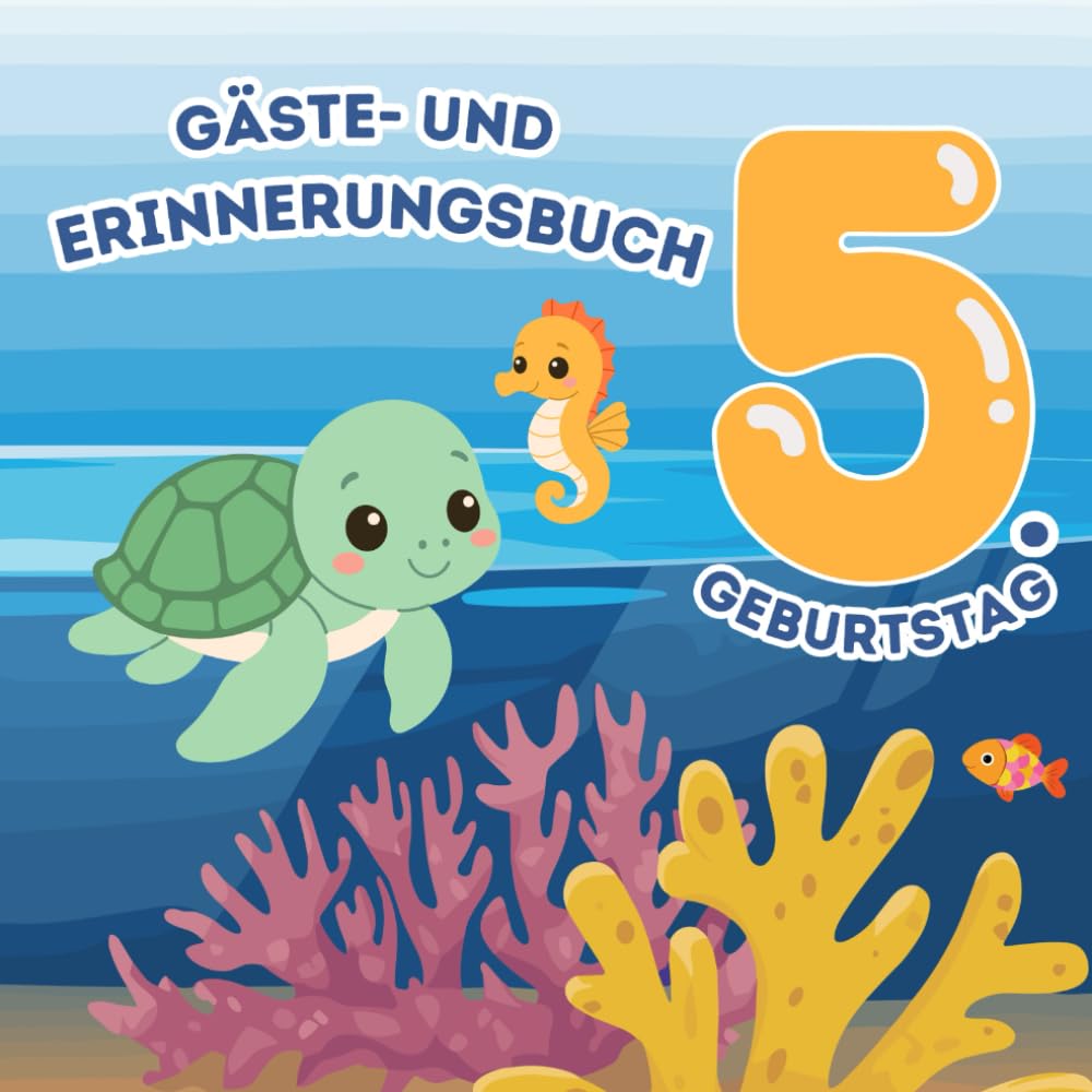 Mein 5. Geburtstag: Gästebuch und Erinnerungsbuch für den Kindergeburtstag