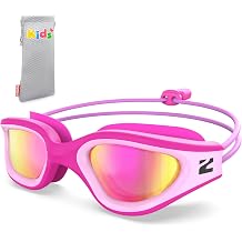 ZIONOR Kids Swim Goggles with Bungee Strap, G1mini Go Crystal Lens Anti-Fog Comfortable Kids Goggles for Swimming Age 3-10