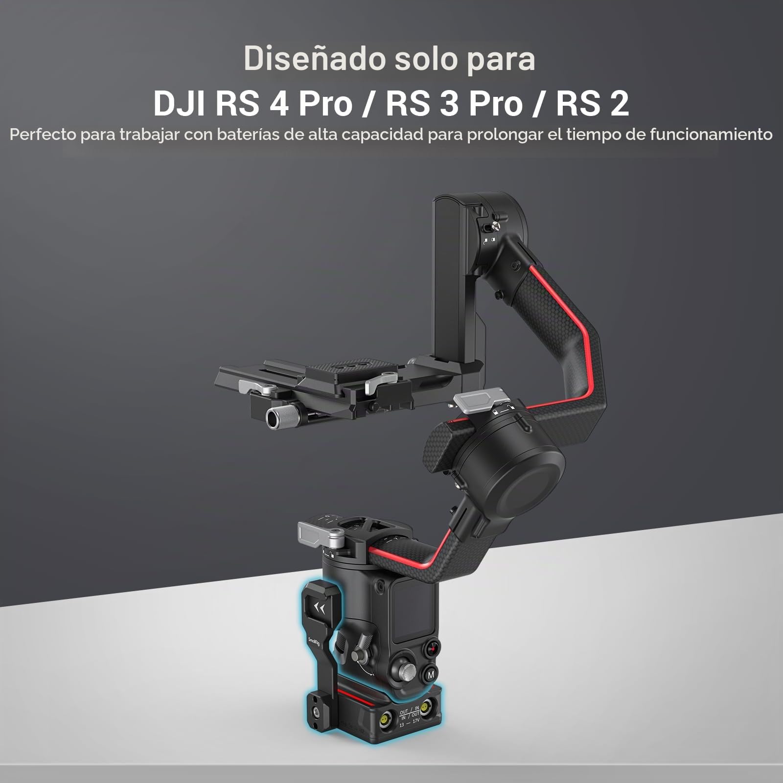 SMALLRIG Placa Base de Fuente de Alimentación para Cardán dji RS 2, Solución de Alimentación Externa para RS 2-3252