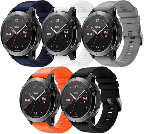 Vista 2 de Compatible con Garmin Fenix 5X, correa de silicona de repuesto para Garmin Fenix 5X/Fenix 5X Plus/Fenix 6X/Fenix 6X Pro/Fenix 7X/Fenix 7X 5