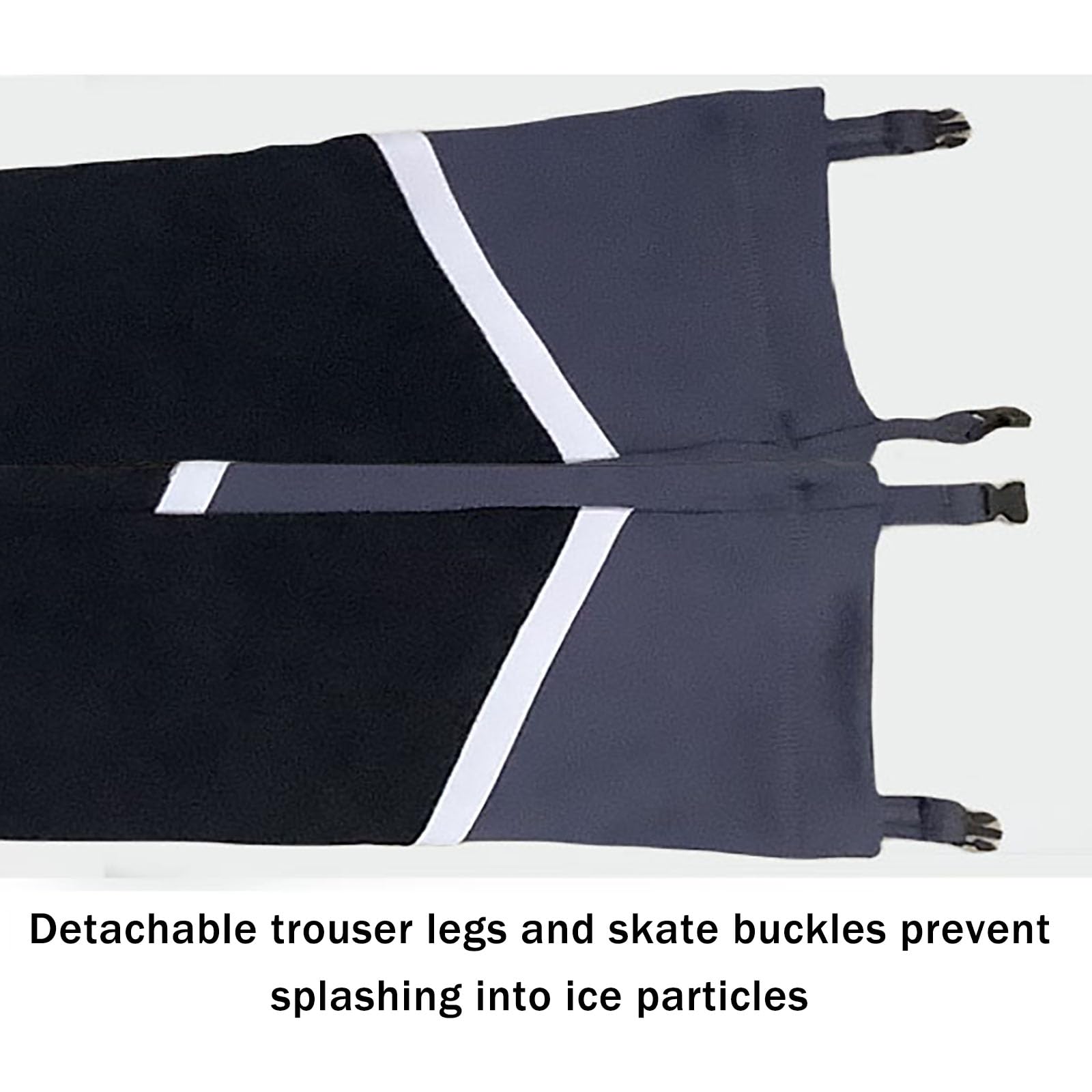 Chaquetas y Pantalones de Patinaje Artístico Conjuntos Entrenamiento Trajes de Patinaje sobre Hielo(Size:XXL,Color:Negro)