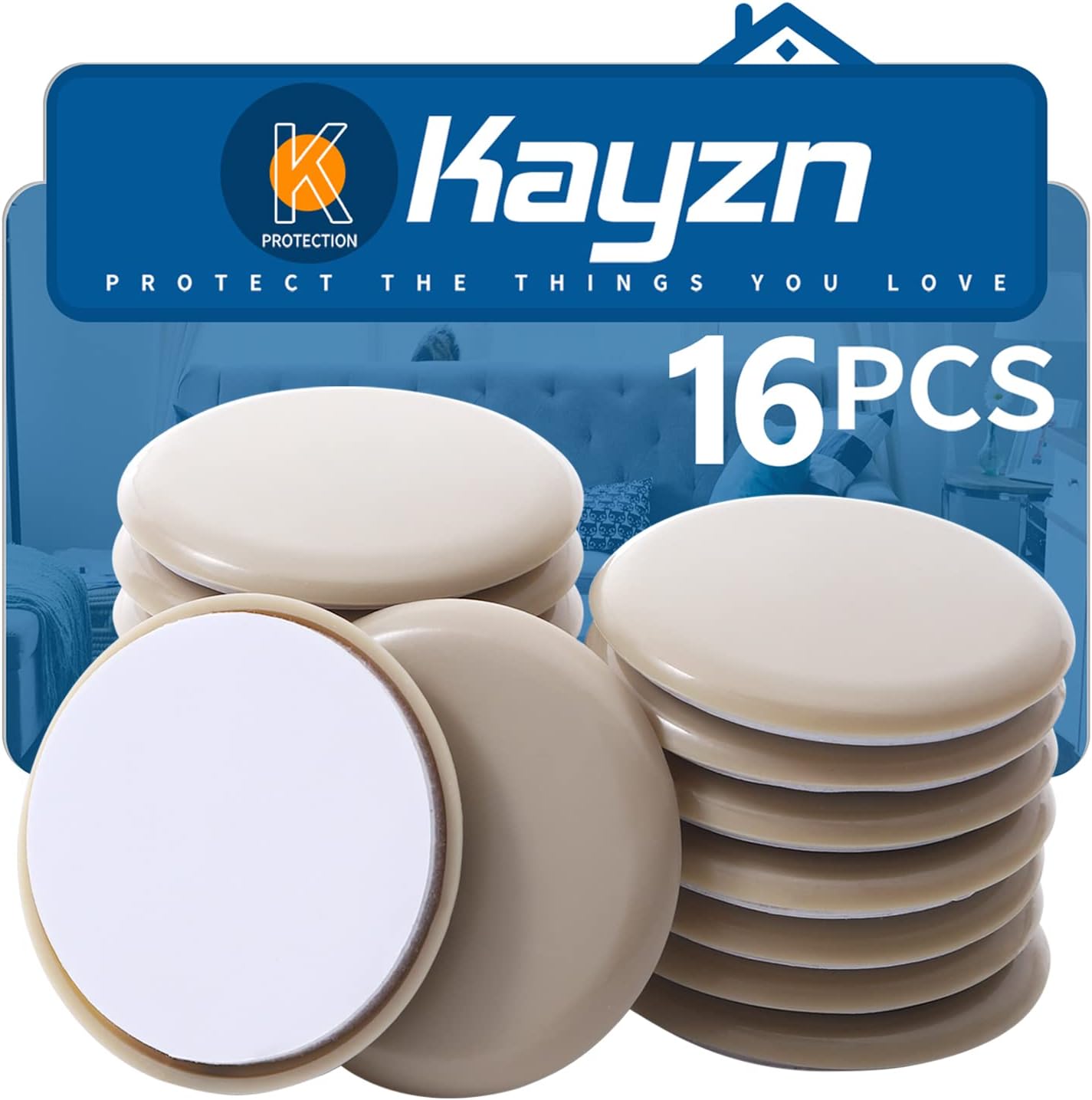 Kayzn SelfAdhesive Furniture Slider, 2.5Inch SelfAdhesive