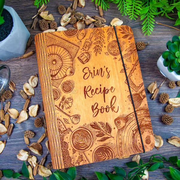 Marryear Personalized Recipe Book Blank Binder...