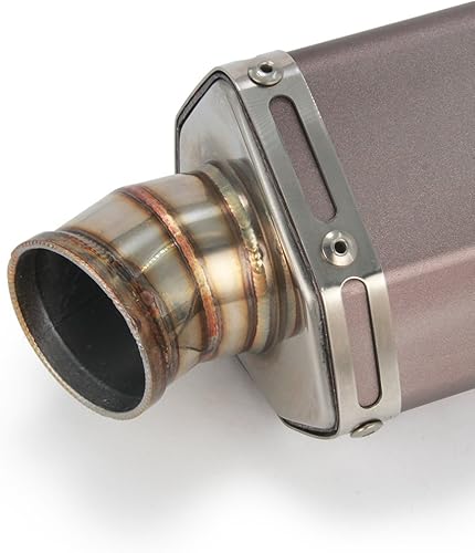 Miniatura 6 de Silenciador de escape hexagonal de entrada universal de 1.5-2 pulgadas, tubo deslizante para scooter, motocicleta, ATV Dirt Street Bike