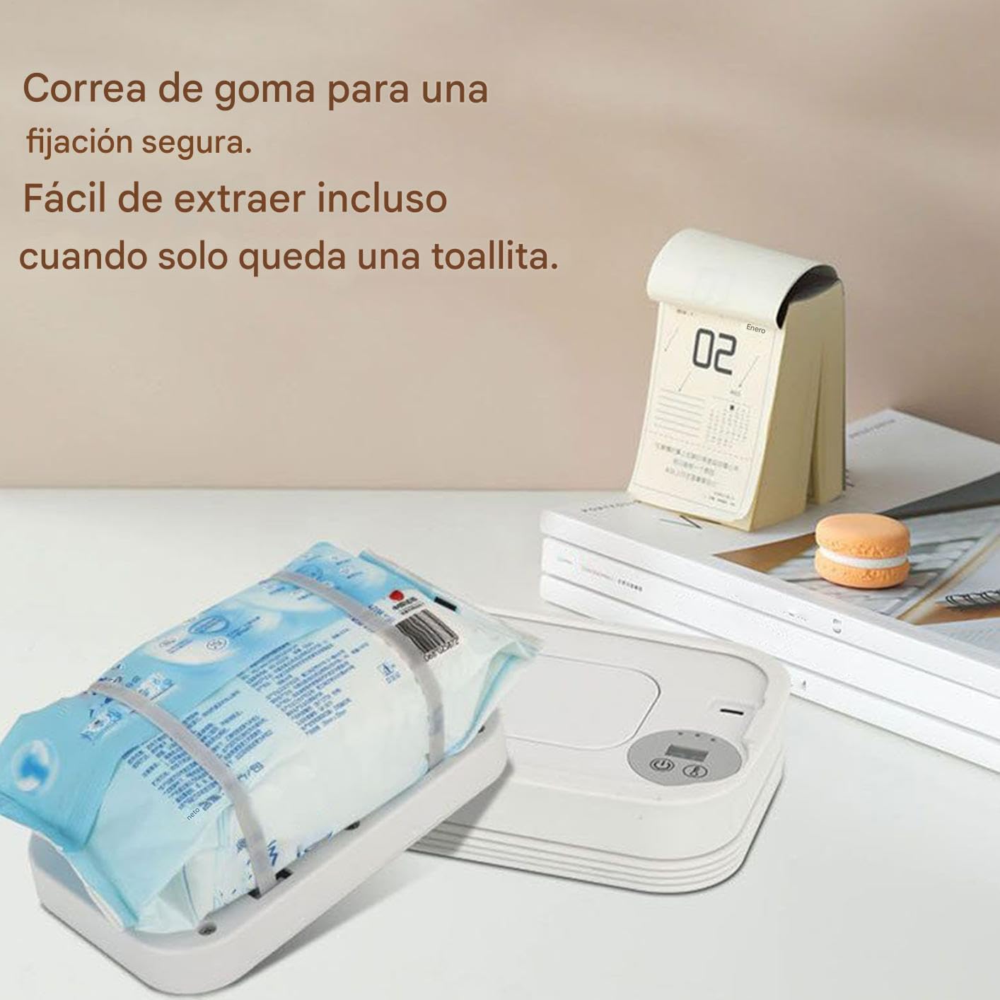 Calentador De Toallitas Húmedas Para Bebé,Dispensador Portátil Para Viajes Con Calentador De Toallitas Sin Cables | Calentamiento Rápido para Viajes Camping y Uso en Automóvil
