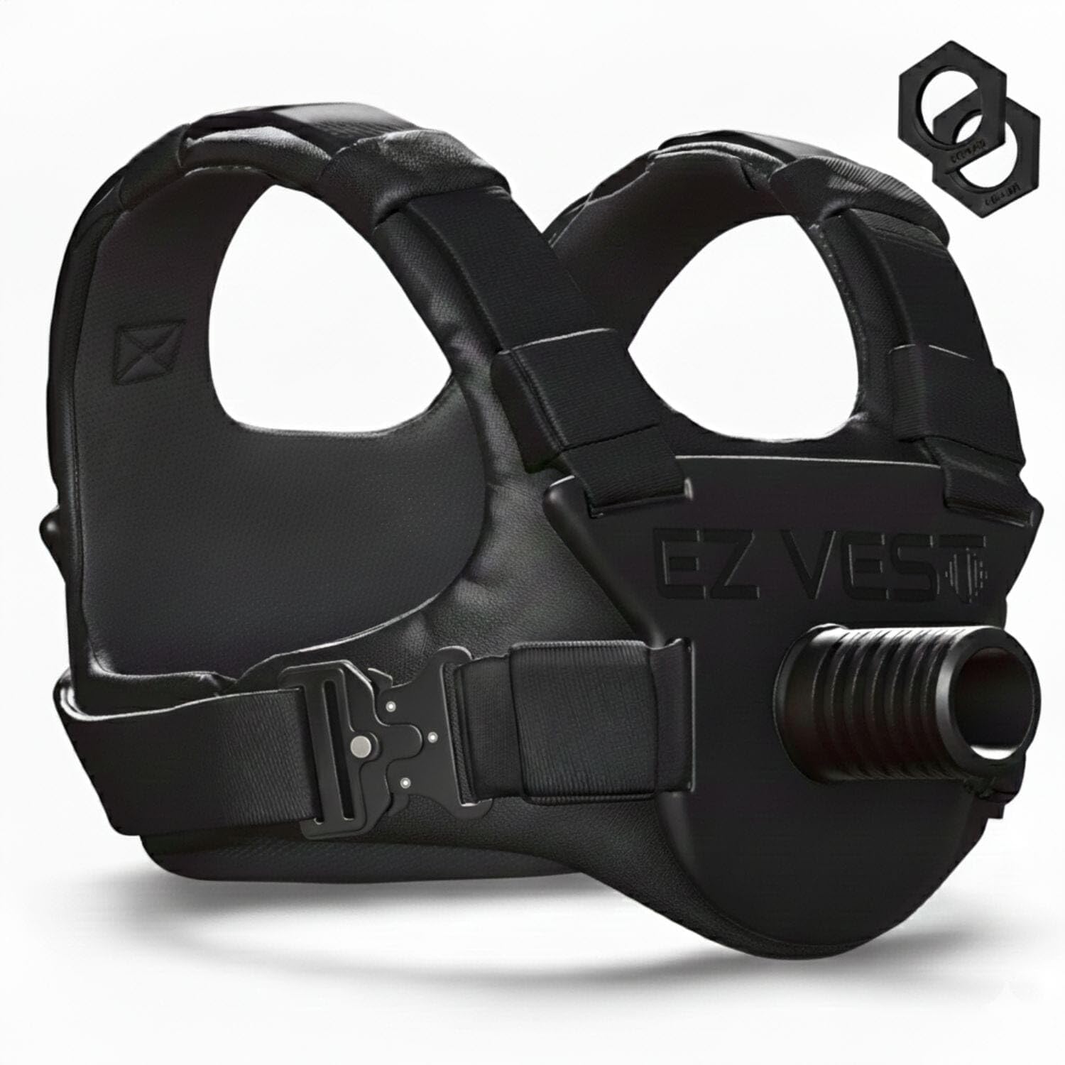 Kensui EZ-VEST MAX V2 – World’s Heaviest Plate Loaded Weighted Vest (300 lb Capacity) – Adjustable Weight Vest for Calisthenics, Pushups, Pullups & Running – Aircraft Grade Aluminum & PU Leather Padding