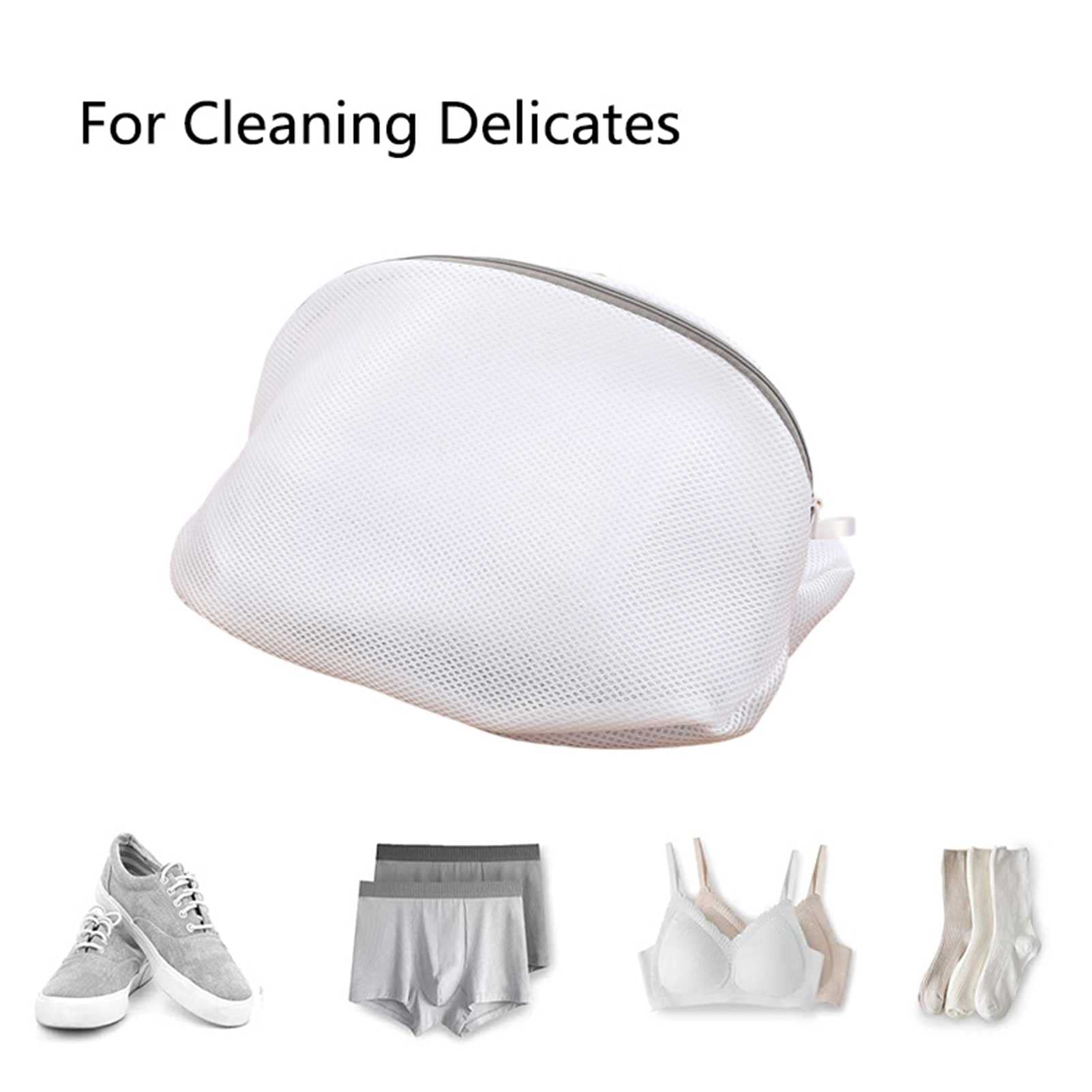 Schuhwaschbeutel, Reisegewebebeutel, Mesh-Stoffe, Wiederverwendbare Waschbeutel, Waschmaschine und Trocknerschutz, Socke, BH, Sneaker-Reinigungssäcke (4 Stück)
