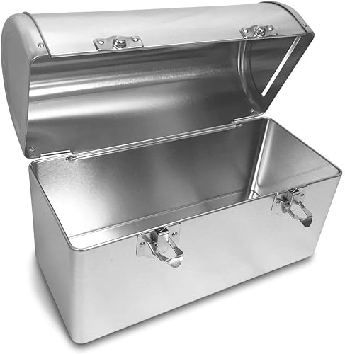 Miniatura 2 de Caja para el almuerzo con cúpula de metal liso. Color plata