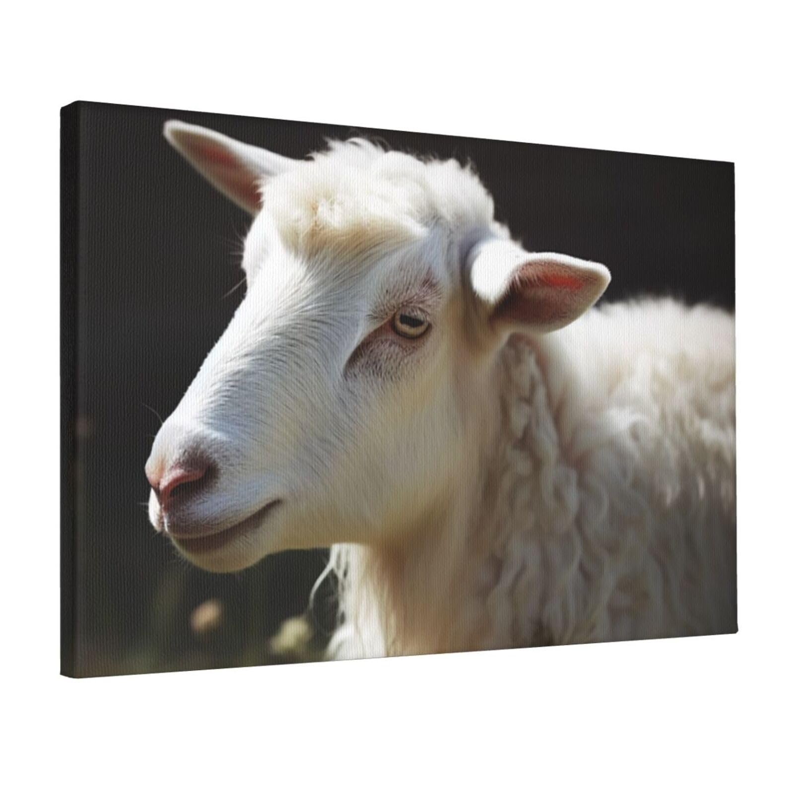 DWVTSLH Sheep Poster Paintings Canvas Wall Art Bedroom Prints Home Decor Hanging Picture Modern Home Artworks Aesthetic for Living Room Office Wall Decor 12x18in Unframed
