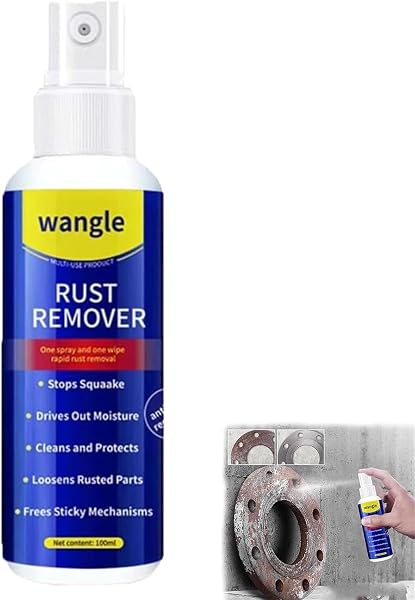 Wangle Rust Remover, Anti-Rusts Lubricant Spray & Rusts Removers, 2026 Upgrade Rust Remover For Metal, Fast-Acting Formula & Easy Application, For Use On Automotive Parts, Chains, Tools (1 PCS) - 1