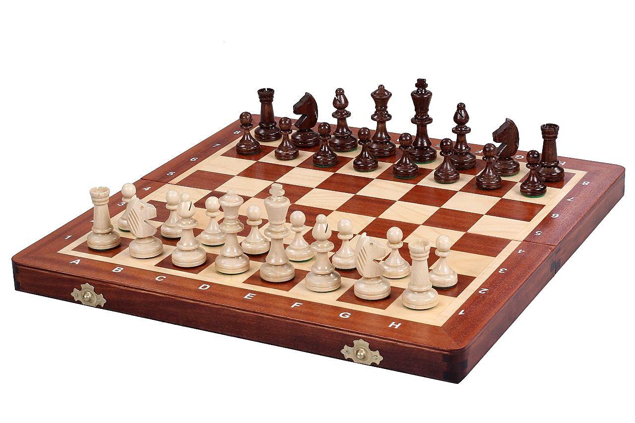 Scacchi da torneo n° 3 intarsiati, 35 cm
