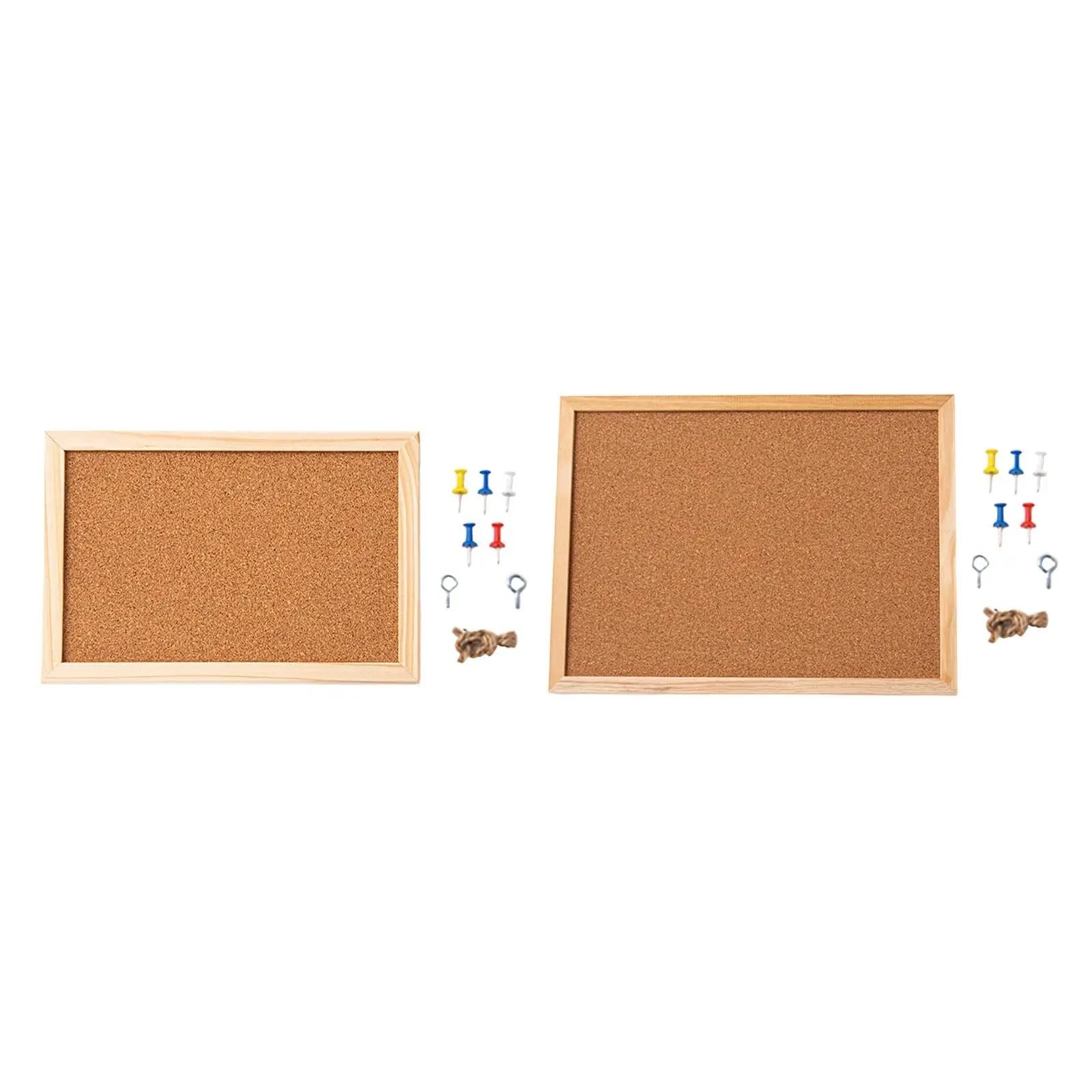 1 Uds. Tablón De Anuncios Corcho, Notas, Tablero Tachuelas, Decoración Pared Decorativa, Mensajes Madera Para Oficina(20x30cm)