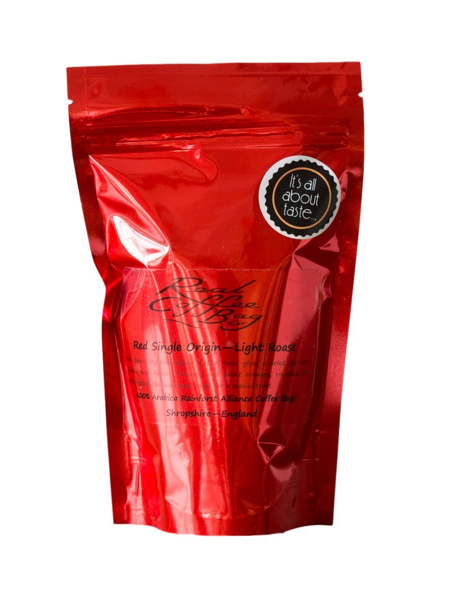Red Blend Single Origin Speciality Light Roasted Arabica Fresh Ground Coffee Bags (15 Bags) - 135 g by Real Coffee Bag Co.