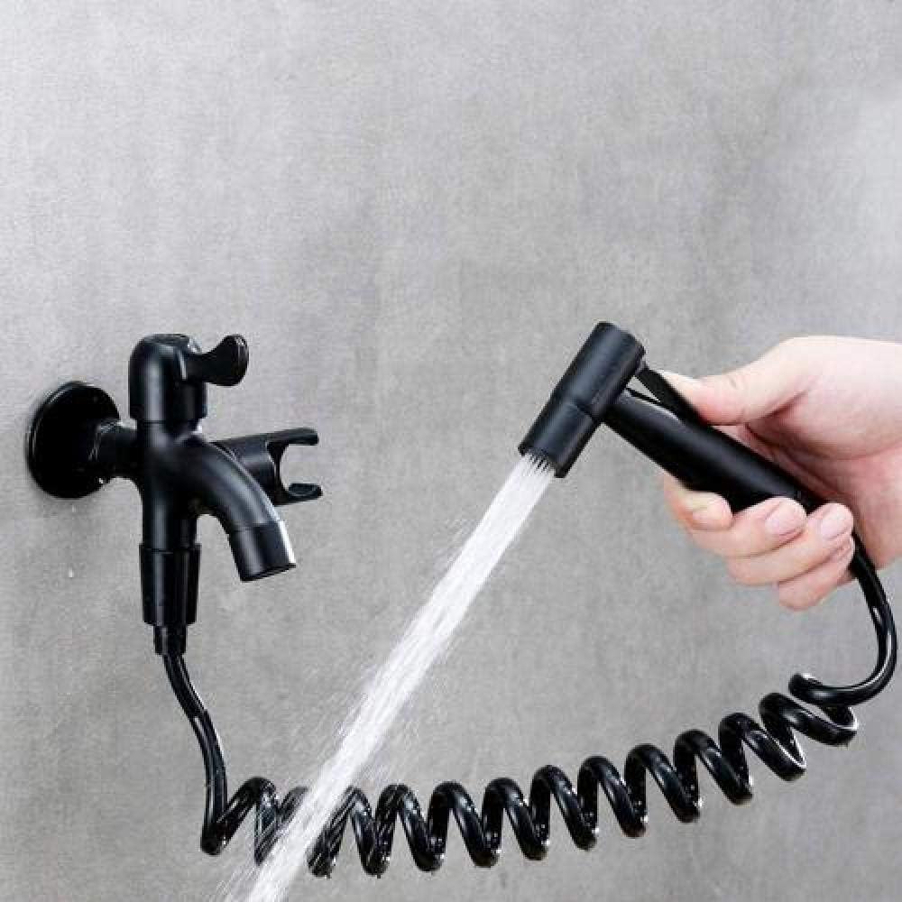 Bidet Faucet Cloth Diaper Cleaning for Bathroom - 304 Stainless Steel Spray Gun Hand Shower Bidet Black Showerheads